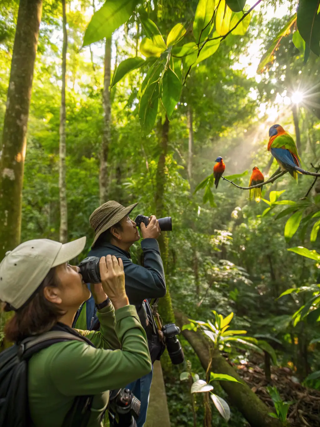 A photo of ACCA members conducting a wildlife survey, monitoring species populations and assessing the health of the local ecosystem.
