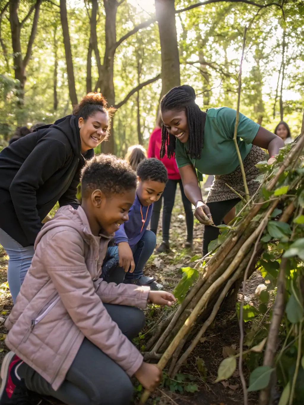 A picture of ACCA members educating local youth about wildlife conservation, demonstrating the importance of environmental stewardship and responsible hunting.
